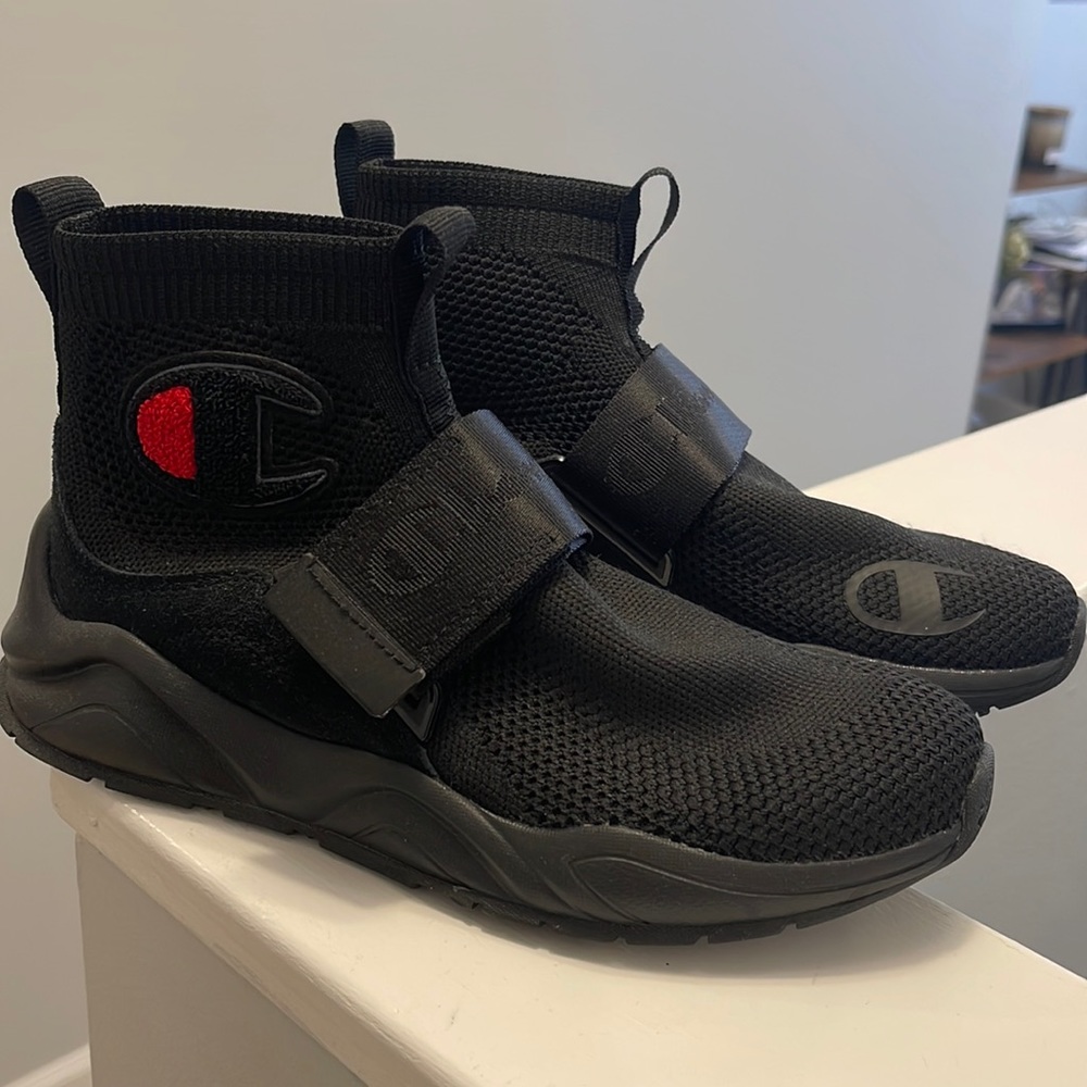 Youth Boys Champion Sock-like High Top Sneakers
